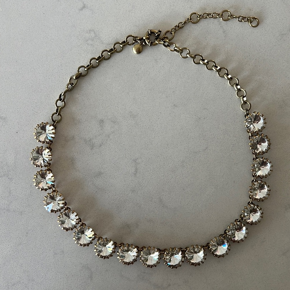 J Crew crystal rhinestone necklace. Worn once!